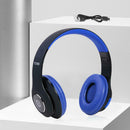 TC-555 Stereo Wireless Bluetooth Headphone Over-Ear Folding Headset (Blue)