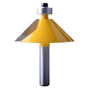 2pcs Woodworking 8mm Shank Carbide Bit 45 Degree Bevel Angle Cutte