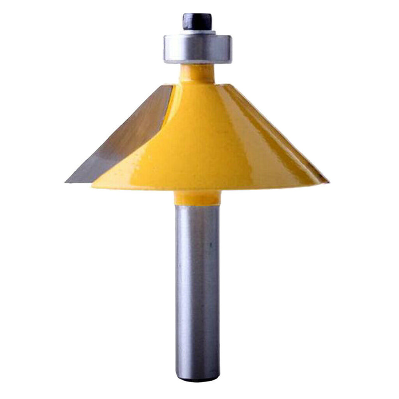 2pcs Woodworking 8mm Shank Carbide Bit 45 Degree Bevel Angle Cutte