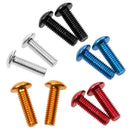 10x Decorative License Plate Frame Aluminum Bolt Screws 16x5mm Black