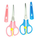 2Pcs Stainless Steel Tailoring Scissors Set & Protective Cover Blue & Pink