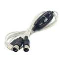 2m USB in-Out MIDI Interface Piano Keyboard Instrument to Computer PC/Laptop