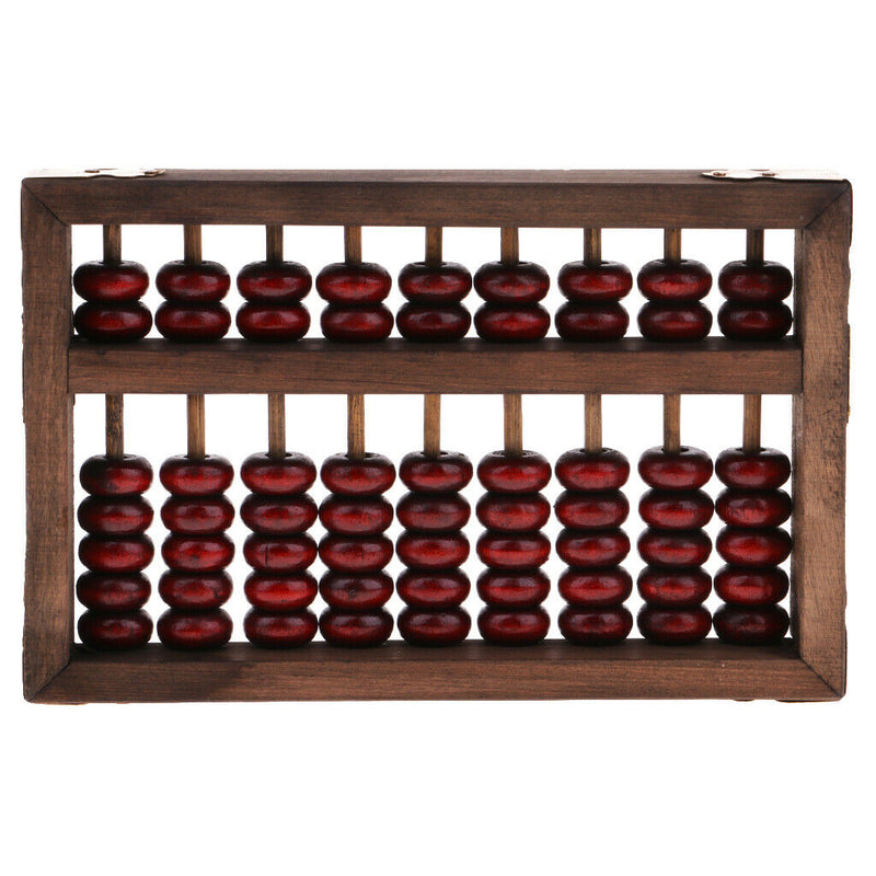Chinese Wooden Abacus Arithmetic Calculating Tool Chinese Traditional Computing