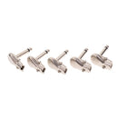 10xRight Angle 1/4" 6.35mm TS Mono Audio Metal Male Plug Soldering Connector