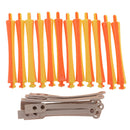 60 Pieces Salon Perm Curling Rods Bangs Waves Curlers Styling Rollers Clips