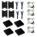 4Pcs NEMA17 Stepper Motor TL-Smoothers with Cables + 4pcs Stepper Motor