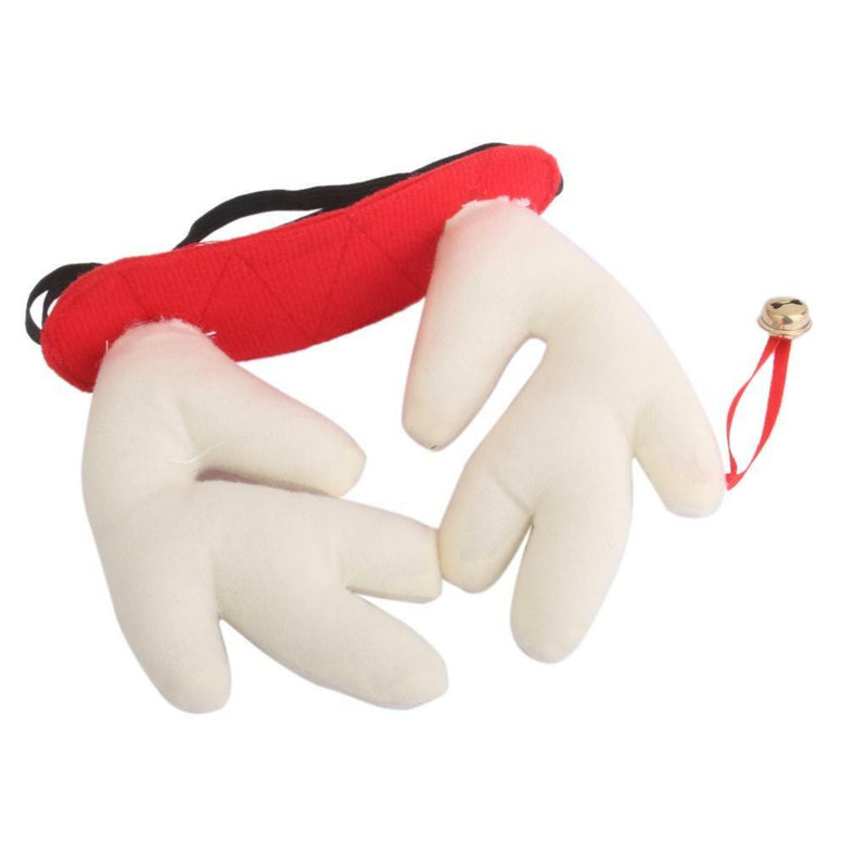 Christmas Pet Dog Headwear Reindeer Deer Antlers Headband With a Bell Size Large