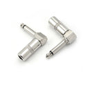 2pcs 1/4" 6.35mm 90 Degree Angle Male Mono Phone Plug Guitar Audio Connectors JR