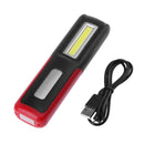 USB Rechargeable Magnetic LED Flashlight COB Work Light Inspection Lamp