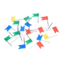 50X Flag Marker Shape Map Pins Cork Notice Board Push Pin Assorted Office  ME