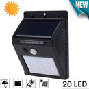 20 LED Solar Power PIR Motion Sensor Wall Light Outdoor Waterproof Garden Lamp