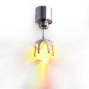Ladies Color Changing LED Light Crown Shape Ear Stud Earrings Pair V9Y6