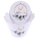12pcs Eid Mubarak cake Picks with Stickers Eid Mubarak Cupcake Wrapp Kw