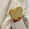 Love Heart Crossbody Handbag Women Kids Leather Small Shoulder Bag (Yellow)