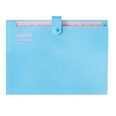 12 Pocket Portable File Organizer Accordion Folder Documents Holder (Blue) A