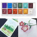 12 Colors  Glitter Art Supplies For Artists Watercolor Paint Set