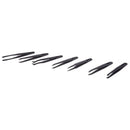 7 x Tweezers Set Antistatic Hard Plastic Repair Tool Black