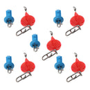 10 Pieces Impact Bait Fishing Release Clips Fishhook Remover Bait Locking Blue &