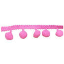 20 Yard 10MM PomPom Trim Ball Fringe Ribbon DIY Sewing Accessory Lace Pink