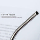 Reusable Stainless Steel Coffee Tea Straw Set with Cleaning Brush Spoon