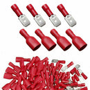 100Pcs Female&Male Spade Insulated Connectors Crimp Electrical Wire Terminal