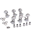 1 Set 3R+3L Guitar String Tuning Pegs Keys with Ferrules Screws - Chrome