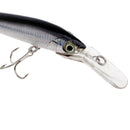 Minnow Fishing Lure Hard Baits Crankbait Hook Tackle Lure Treble Hook Black