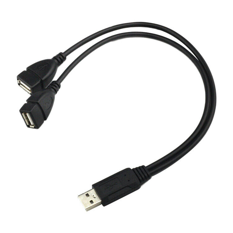 1-to-2 USB 2.0 Y Splitter Cable USB 2.0 Type A Male to 2 USB A Female Converter