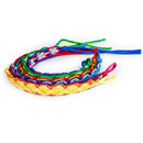 6 Colorful Handmade Braided Thread Friendship Bracelets Ankle Bracelet Wristband