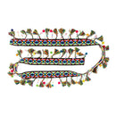 1 Yd Ethnic Style Colorful Pom Pom Ball Beads Lace Tassel Ribbon Fringe Trim