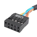 Black 19 Pin USB 3.0 Female To 9 Pin USB2.0 Male Motherboard Cable Adapter
