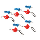 10 Pieces Impact Bait Fishing Release Clips Fishhook Remover Bait Locking Blue &