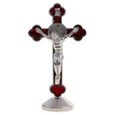 Alloy Jesus Cross Statue Home Desktop Car Decoration Stand Ornament Gift