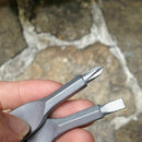 4pcs Outdoor Multifunctional Pocket Mini Tool Screwdriver with Key Metal Ke K8R2