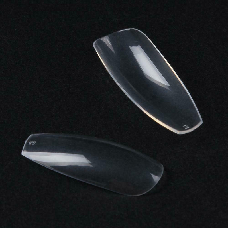 500pcs Pro False Nail Tips Square Head Full Cover Clear DIY Manicure Tips