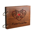 8-inch Red Wood Photo Albums Loose-leaf Picture Album with Memo Area