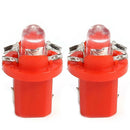10pcs T5 B8.5D LED Car Light Auto Dashboard Instrument Light Bulbs (Red)