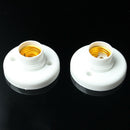 2 Pcs Wall Ceiling Light Lamp Bulb Holder Round E27 Screw Base Socket White BKK