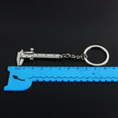 Tools Keychains Movable Vernier Caliper Metal Key Ring Chain Keychain Keyring