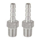 2Pcs 1/8inch Male Thread Pipe Fitting 6mm Barb Hose Tail Connector NPT, High