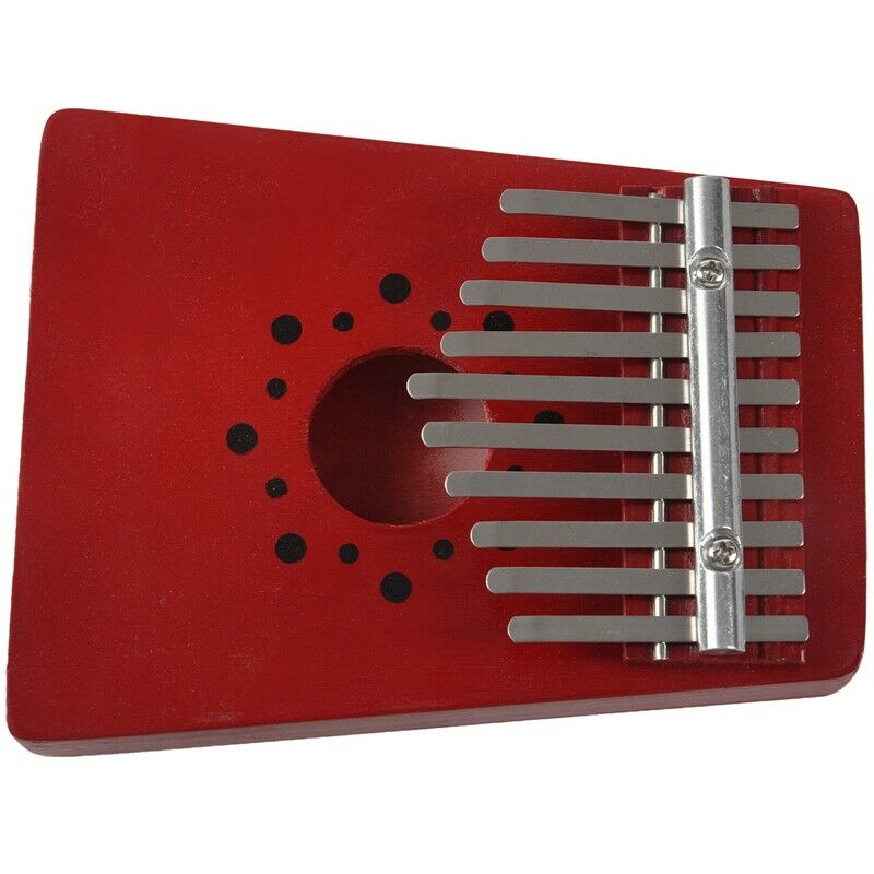 10 Keys Birch Finger Thumb Piano Mbira Music Story Telling Instrument (Red)