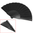 Portable Folding Plastic Frame Foldable 9" Length Black Hand Fan Gift for Friend