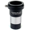 1.25 Inch 2X Barlow Lens Fully Multi-Coated Metal with M42X0.75 Thread Came I6J1