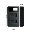 Fits for GOPRO3/2 Camera Battery Charger LCD Display USB Input Safe Portable