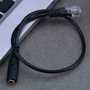 1pc 3.5mm Audio Jack Female to Male RJ9 Plug Adapter Converter Cable