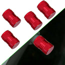 4X Red Auto Car Tyre Rim Valve Wheel Stem Air Port Dust Caps Cover Accessory HOT