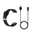USB Charging Data Sync Cable + Silicone Wrist Band for Garmin Fenix 5 Black