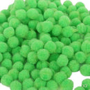 200Pcs Vibrant Colours Fluffy Small Craft Pompoms 18mm Green
