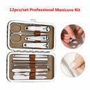 12Pcs/Set Professional Women Stainless Steel Nail Clippers Cleaner Pedicure S7U4