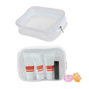 Women Portable PVC Transparent Plastic Waterproof Zipper Cosmetic Bag